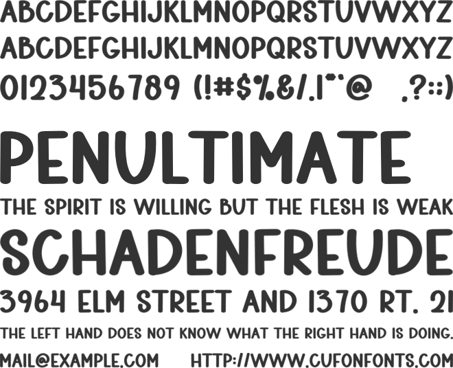 Sunday Everthink font preview