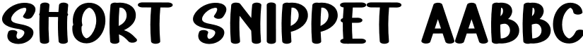 Short Snippet font download