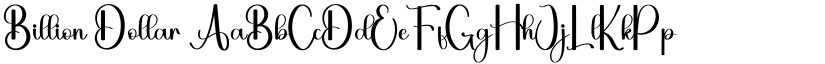 Billion Dollar font