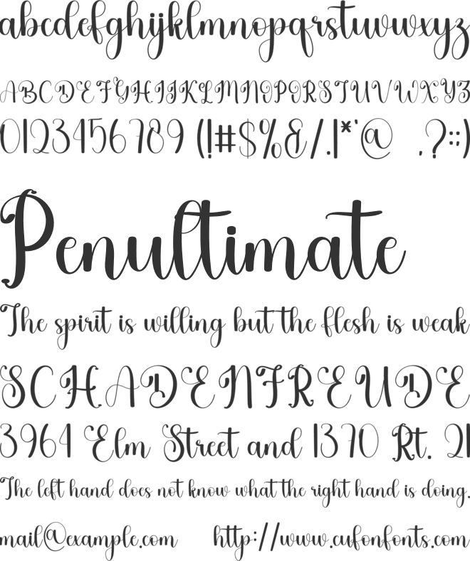 Sweet Daddy font preview
