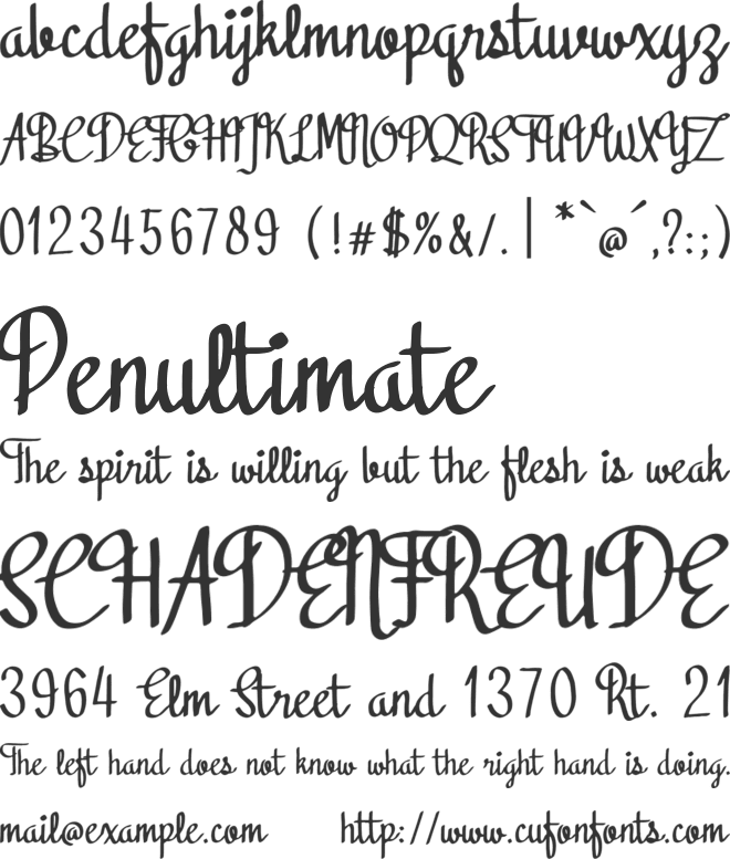 Black Sweet font preview