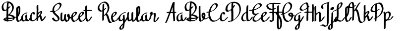 Black Sweet Regular font