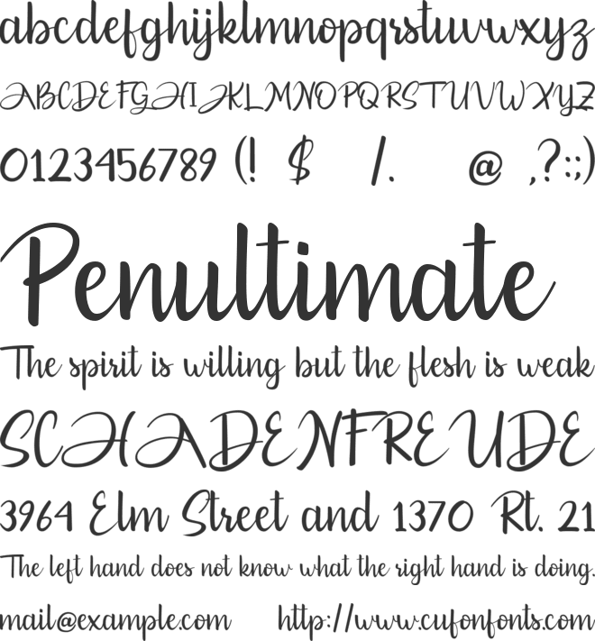 Silvermain font preview