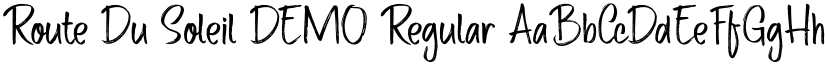 Route Du Soleil DEMO Regular font