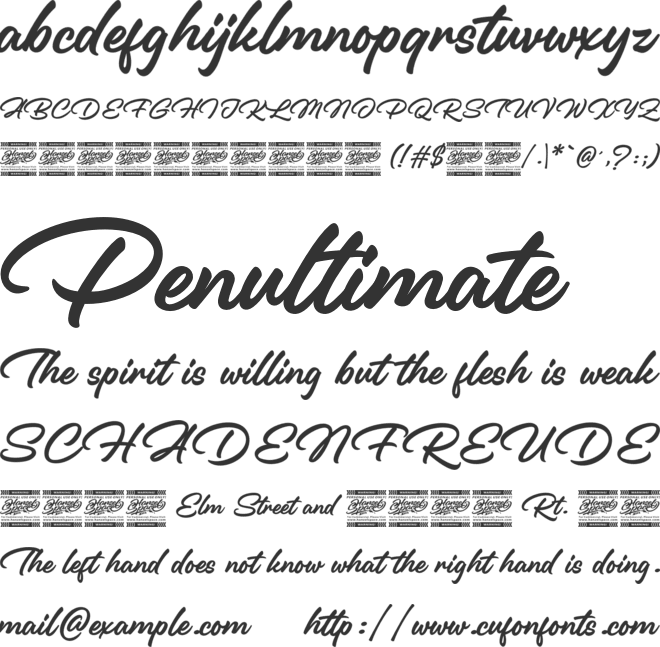 Rillosta font preview