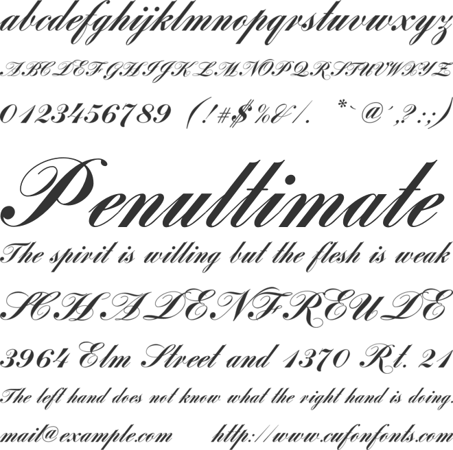 LouisaCP font preview