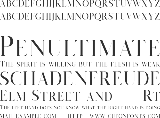 Salvalyn font preview