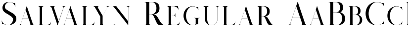 Salvalyn Regular font