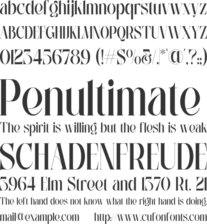 Wiraile font preview