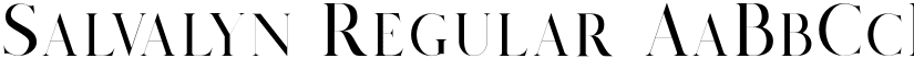Salvalyn Regular font