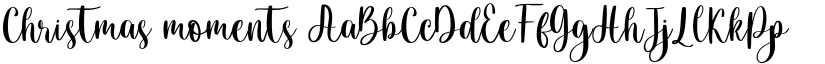 Christmas moments font
