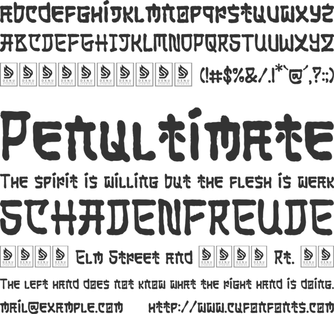 Hekatte font preview