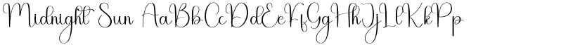 Midnight Sun font