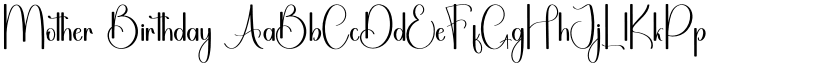 Mother Birthday font