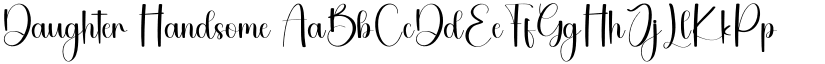 Daughter Handsome font
