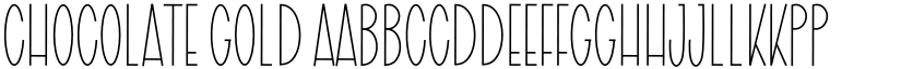 Chocolate Gold font