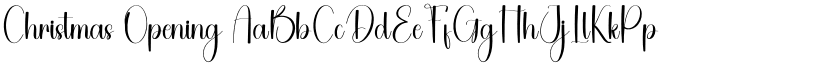 Christmas Opening font