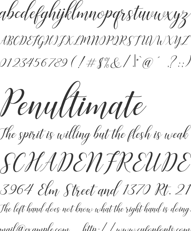 Challista font preview