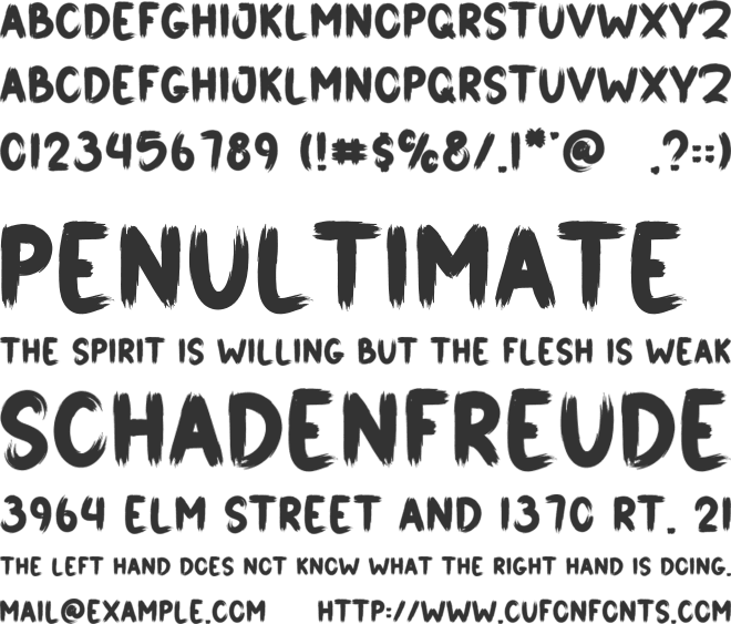 Film Present font preview
