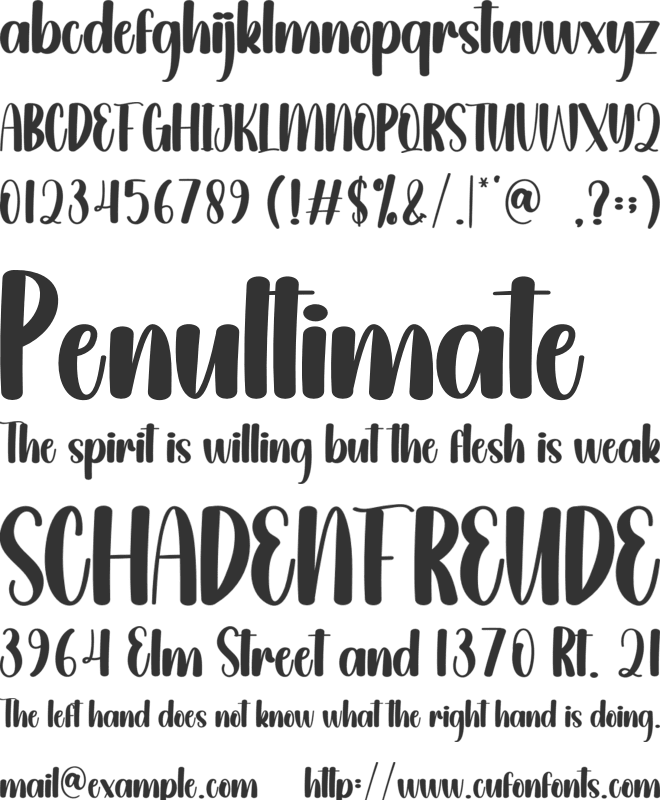 Christmas Pudding font preview