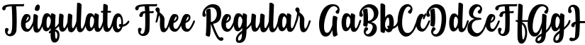 Teiqulato Free Regular font