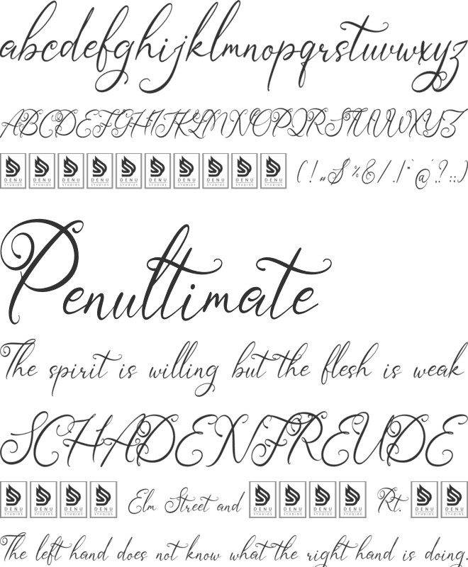 Saphira Amarilli font preview