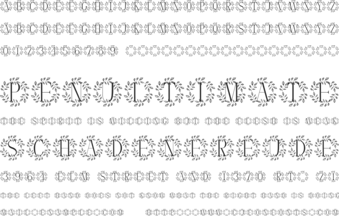 Florynthia font preview