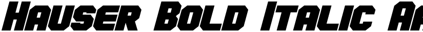 Hauser Bold Italic font