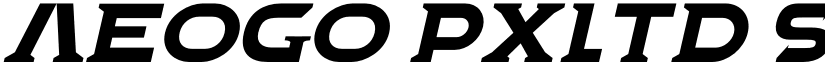 Aeogo Pxltd Slab Serif Italic font