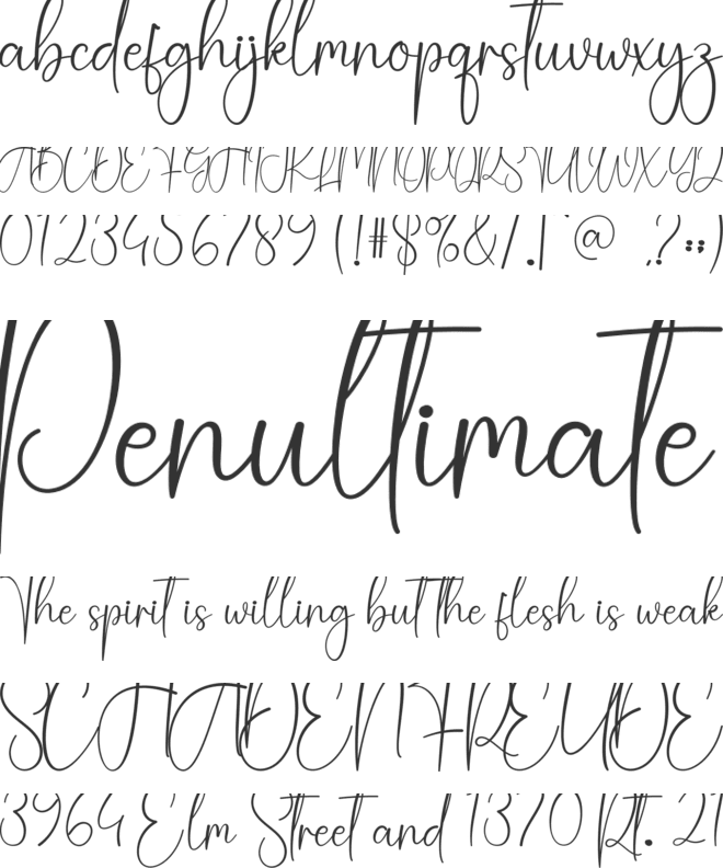 Pantry Santa font preview