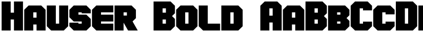 Hauser Bold font