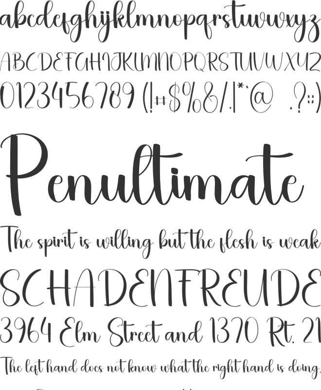 Happy Mother font preview