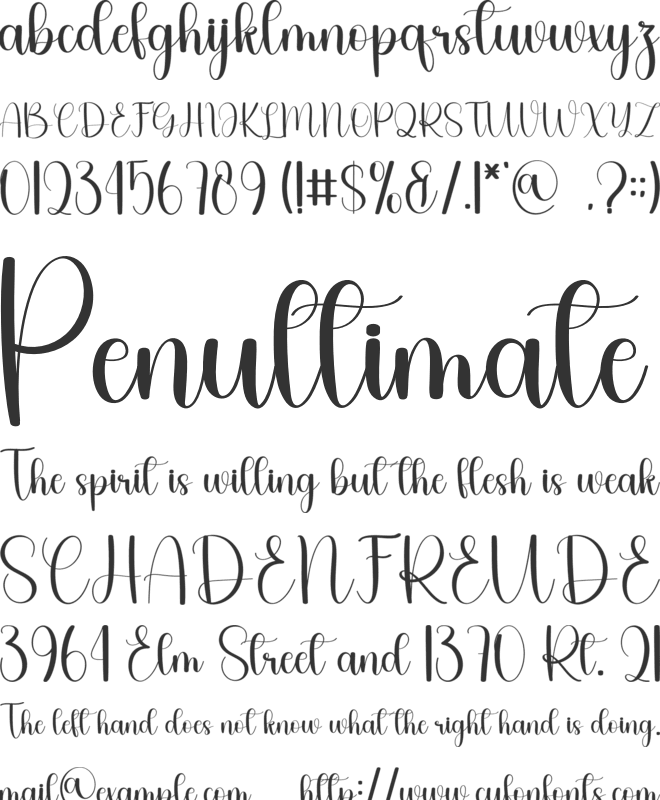 Paradise Party font preview