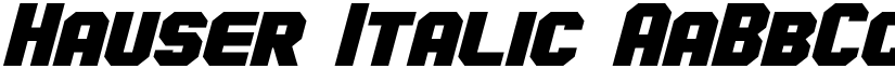 Hauser Italic font