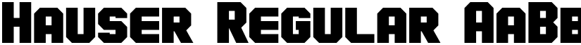 Hauser Regular font
