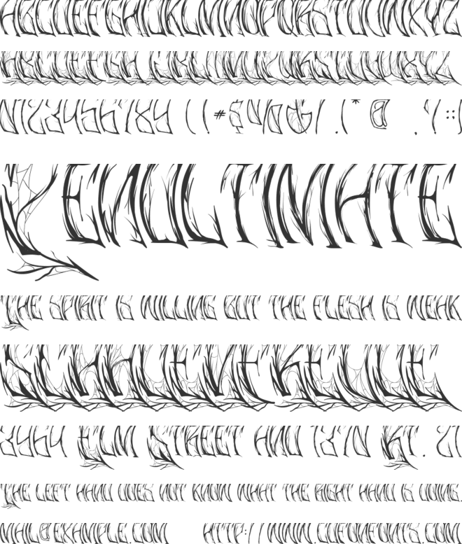 Dark Majesty-Personal use font preview