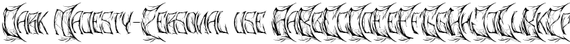 Dark Majesty-Personal use font