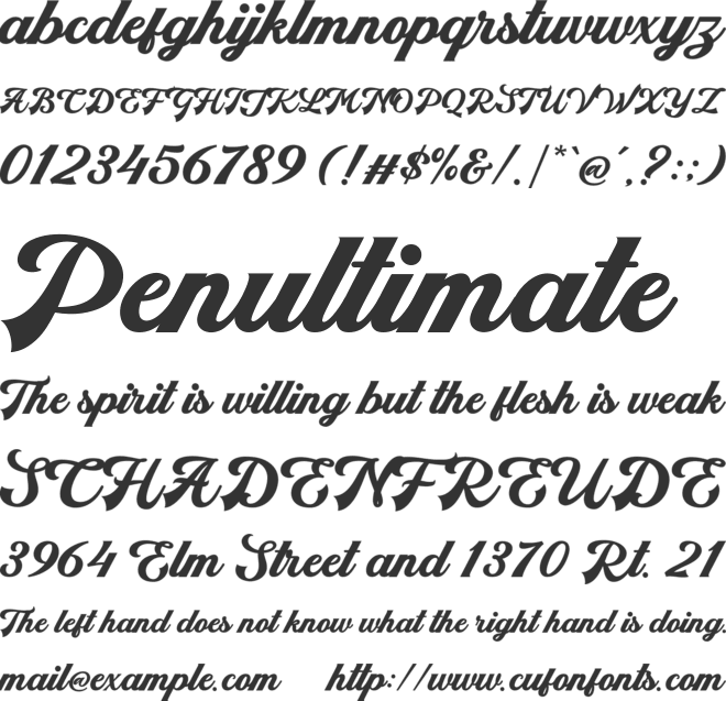 Brobane font preview