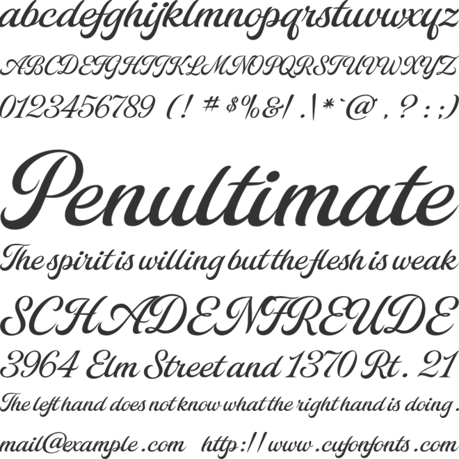 Avenue de Madison font preview