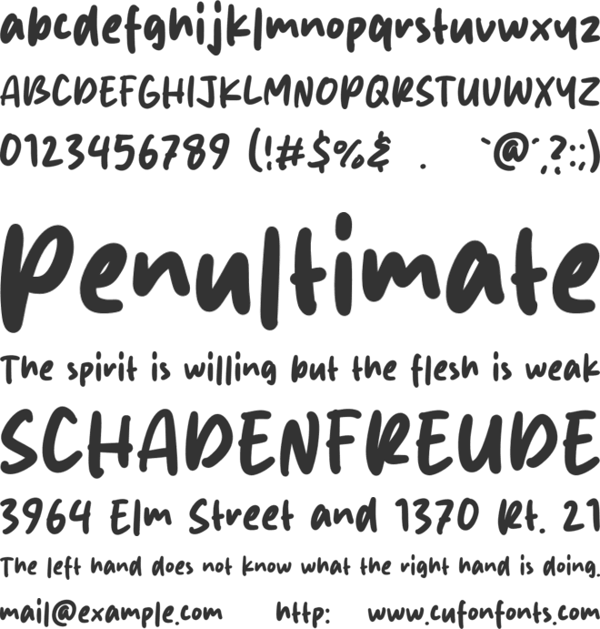 Bright Moment font preview