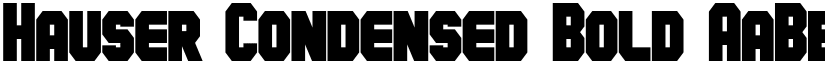 Hauser Condensed Bold font