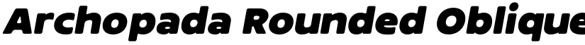 Archopada Rounded Oblique font