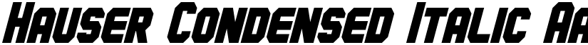Hauser Condensed Italic font