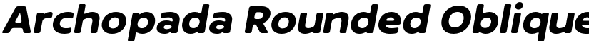Archopada Rounded Oblique font