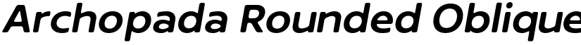 Archopada Rounded Oblique font