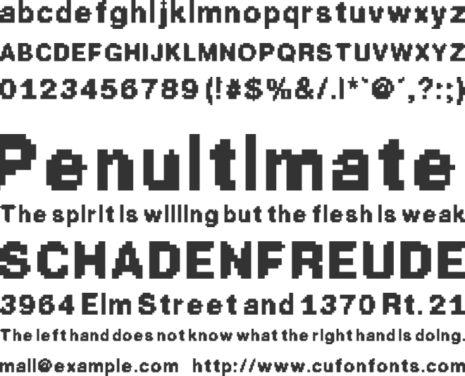 MySims Racing DS Large Font font preview