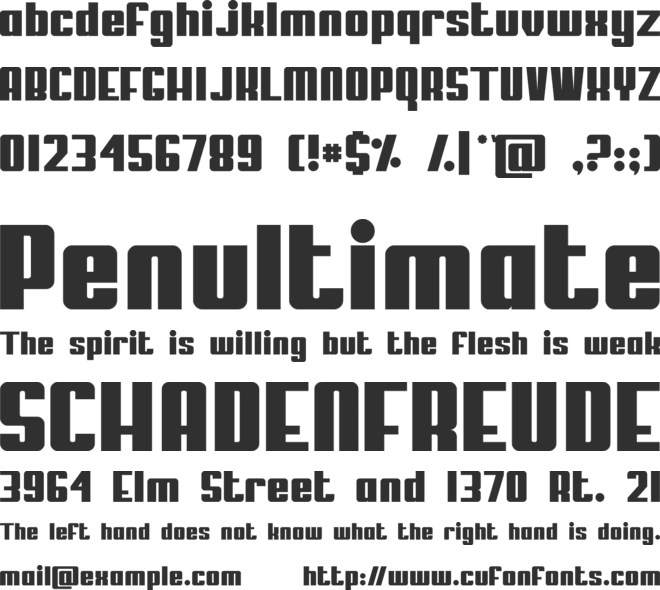 My Puma font preview