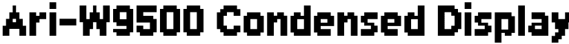 Ari-W9500 Condensed Display font