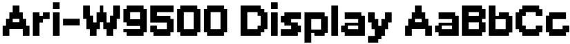 Ari-W9500 Display font