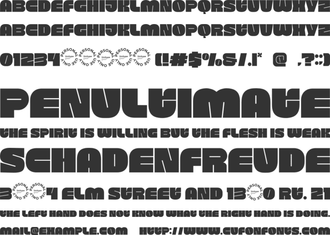 Yourbold font preview